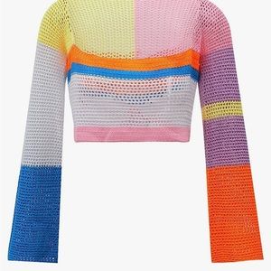 amazon crochet long sleeve, multi-color, size: medium